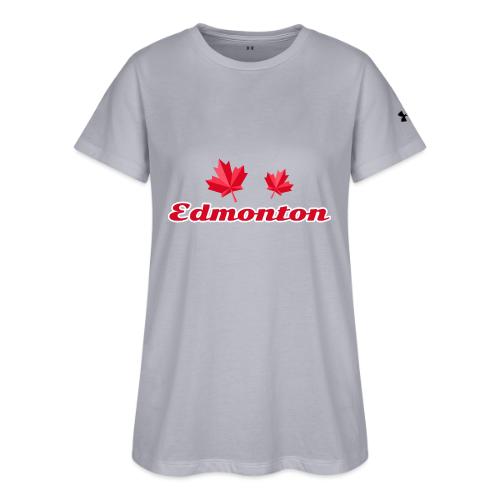 Edmonton with two red maple leaves - Under Armour Women's Athletic 2.0 T-Shirt