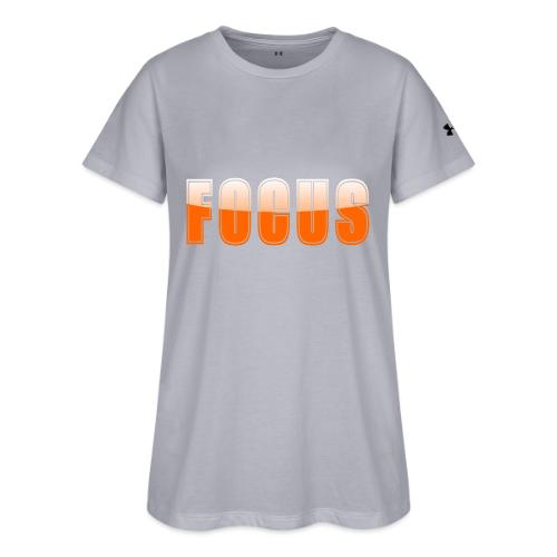 FOCUS Vibrant Orange Motivational Word Design - Under Armour Women's Athletic 2.0 T-Shirt