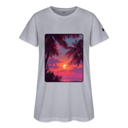 Tropical Sunset Palm Silhouette Design - Under Armour Women's Athletic 2.0 T-Shirt