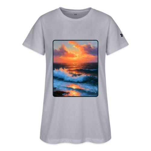 Sunset Storm Waves Oil Painting - Under Armour Women's Athletic 2.0 T-Shirt