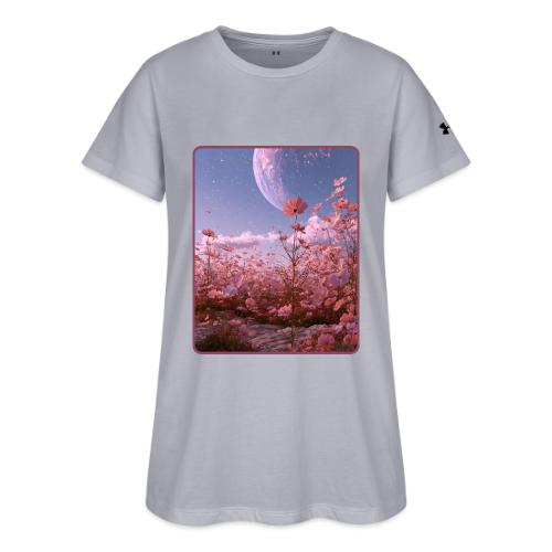 Cosmic Moon & Cosmos Flowers Art - Under Armour Women's Athletic 2.0 T-Shirt