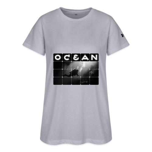 Ocean: Monochrome descent of a scuba diver - Under Armour Women's Athletic 2.0 T-Shirt