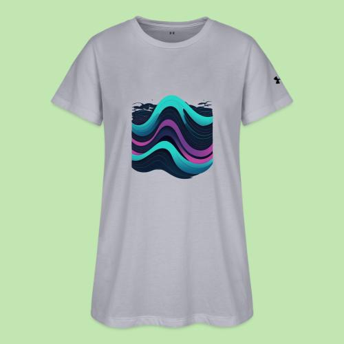 Abstract Wavy Ocean Pattern - Under Armour Women's Athletic 2.0 T-Shirt