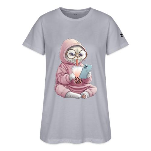 Cool Cat Bubble Tea Cartoon Design - Under Armour Women's Athletic 2.0 T-Shirt