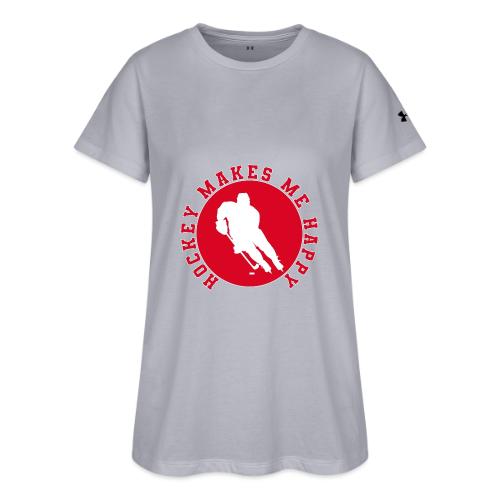 Hockey Makes Me Happy – Ice Hockey Fan Emblem - Under Armour Women's Athletic 2.0 T-Shirt