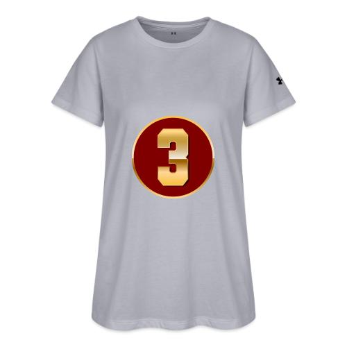 Number 3 in Gold Varsity Font - Under Armour Women's Athletic 2.0 T-Shirt