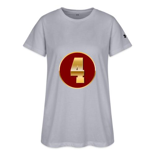 Number 4 in Gold Varsity Font - Under Armour Women's Athletic 2.0 T-Shirt