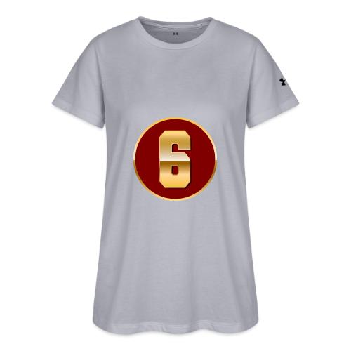 Number 6 in Gold Varsity Font - Under Armour Women's Athletic 2.0 T-Shirt