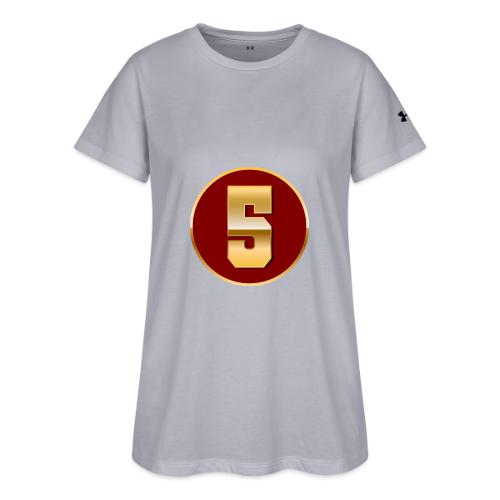 Number 5 in Gold Varsity Font - Under Armour Women's Athletic 2.0 T-Shirt