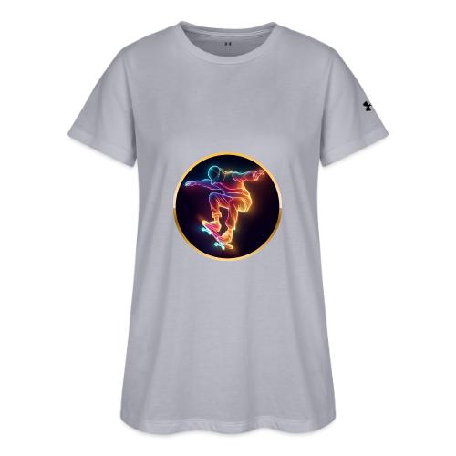 Skateboarding: Midnight Neon Skater - Under Armour Women's Athletic 2.0 T-Shirt