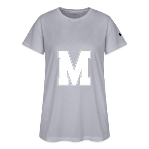 White Letter M – Varsity Alphabet Monogram - Under Armour Women's Athletic 2.0 T-Shirt