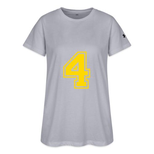 Number 4 in a classic athletic collegiate font - Under Armour Women's Athletic 2.0 T-Shirt