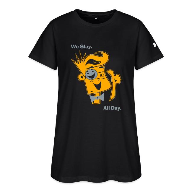 We Slay All Day Shiny Shirt Metallic Silver & Gold