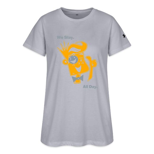 We Slay All Day Shiny Shirt Metallic Silver & Gold