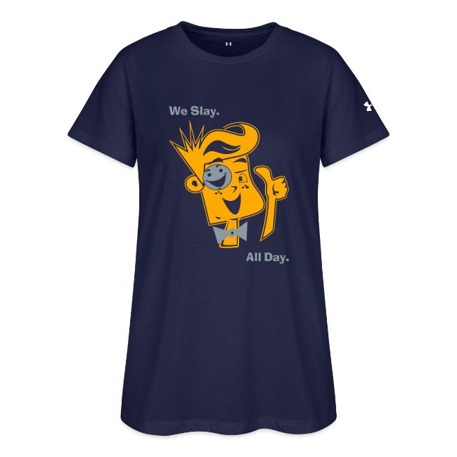 We Slay All Day Shiny Shirt Metallic Silver & Gold