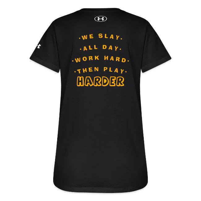 We Slay All Day Shiny Shirt Metallic Silver & Gold