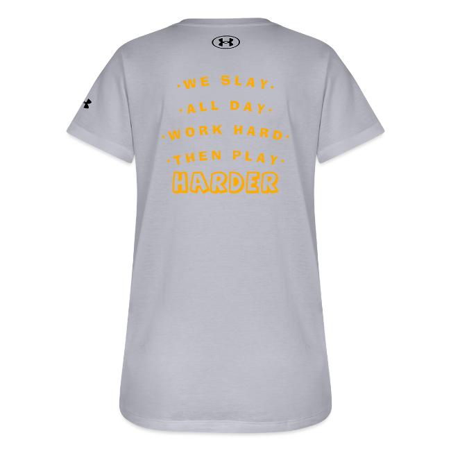 We Slay All Day Shiny Shirt Metallic Silver & Gold