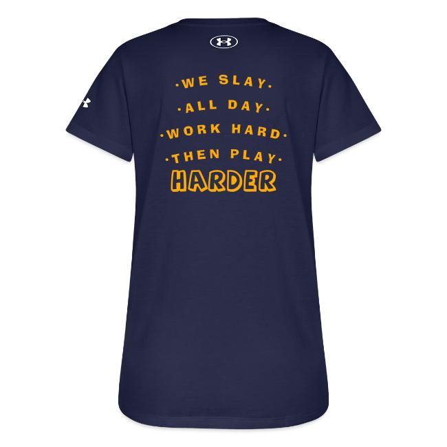 We Slay All Day Shiny Shirt Metallic Silver & Gold