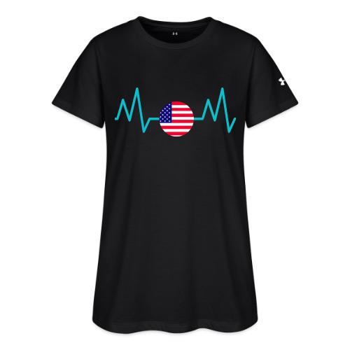 Heartbeat USA Flag – Patriotic American Pride Tee - Under Armour Women's Athletic 2.0 T-Shirt