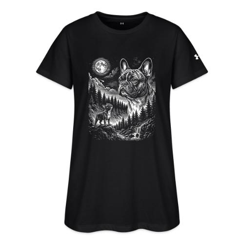 Vintage French Bulldog Moon Howling Tee - Under Armour Women's Athletic 2.0 T-Shirt
