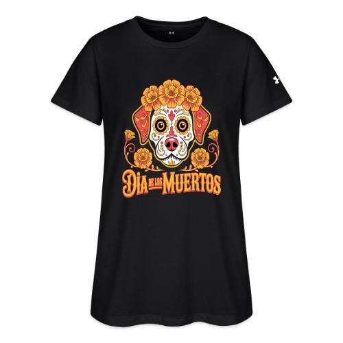 Dia De Los Muertos Dog Skull Flowers - Under Armour Women's Athletic 2.0 T-Shirt