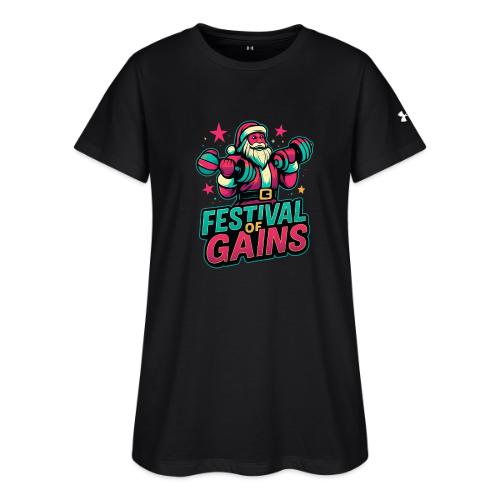 Festival of Gains Funny Gym Santa Christmas - Under Armour Women's Athletic 2.0 T-Shirt