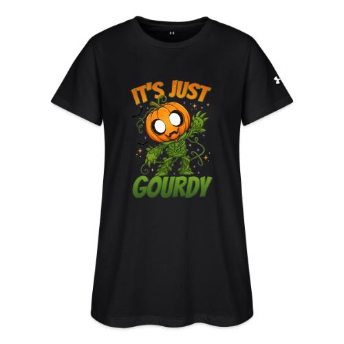 Cute Pumpkin Monster “It’s Just Gourdy” Funny - Under Armour Women's Athletic 2.0 T-Shirt