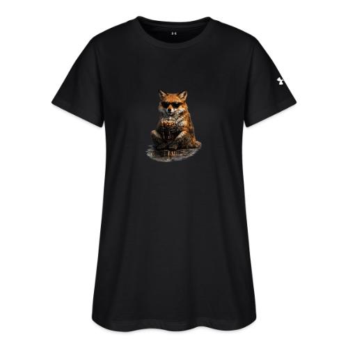Cool Red Fox Wearing Sunglasses Drinking Coffee - Under Armour Women's Athletic 2.0 T-Shirt