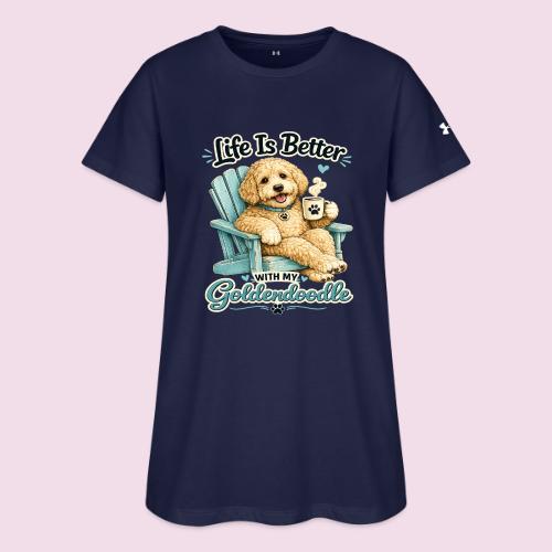 Life Is Better With My Goldendoodle - Under Armour Women's Athletic 2.0 T-Shirt