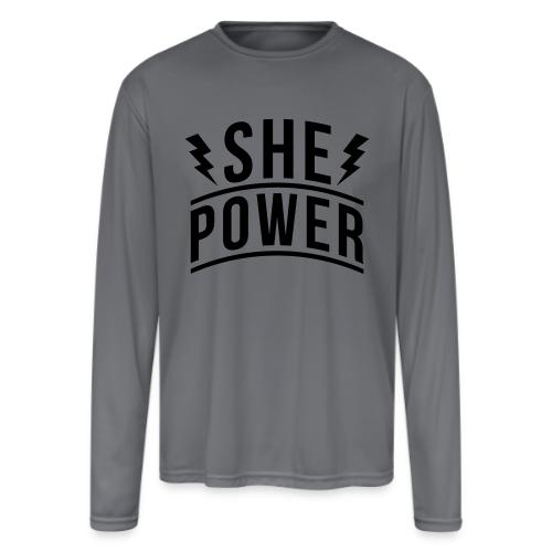 She Power - Men's Moisture Wicking Performance Long Sleeve T-Shirt
