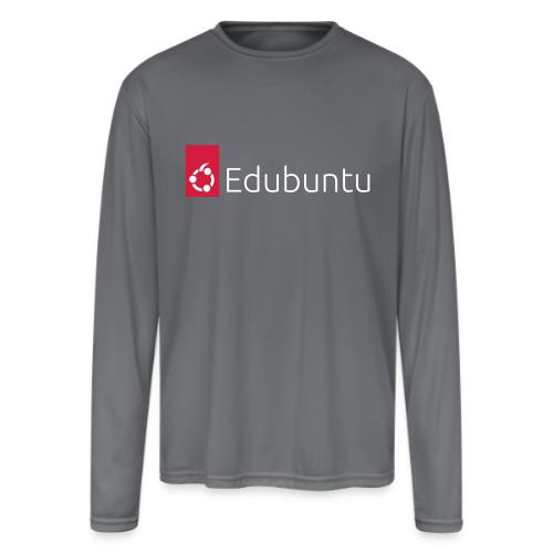 Edubuntu Logo 2023 - White - Men's Moisture Wicking Performance Long Sleeve T-Shirt