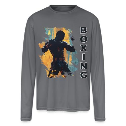 Boxing Fuel - Men's Moisture Wicking Performance Long Sleeve T-Shirt