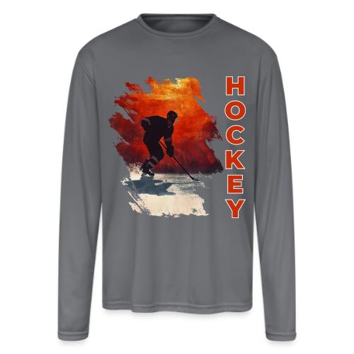 Hockey Vibes - Men's Moisture Wicking Performance Long Sleeve T-Shirt