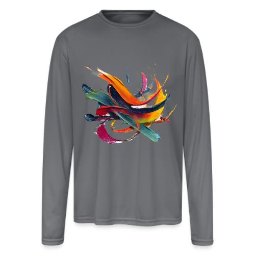 Colorful Waves - Men's Moisture Wicking Performance Long Sleeve T-Shirt