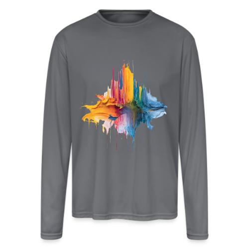 Impasto Spectrum - Men's Moisture Wicking Performance Long Sleeve T-Shirt