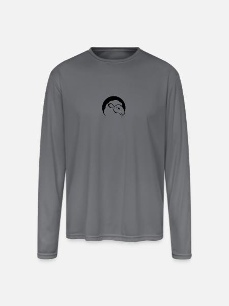 Lamb - Men's Moisture Wicking Performance Long Sleeve T-Shirt - gray
