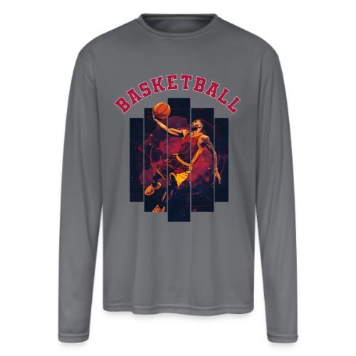 Basketball Spirit - Men's Moisture Wicking Performance Long Sleeve T-Shirt