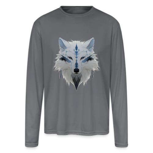 Ivory Grace Wolf - Men's Moisture Wicking Performance Long Sleeve T-Shirt