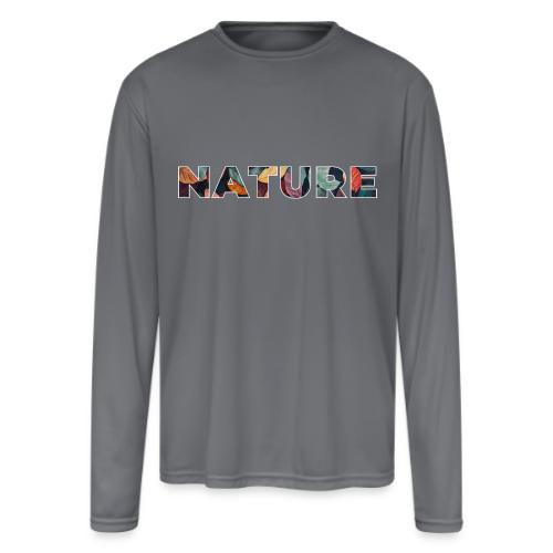 Nature in Every Letter - Men's Moisture Wicking Performance Long Sleeve T-Shirt