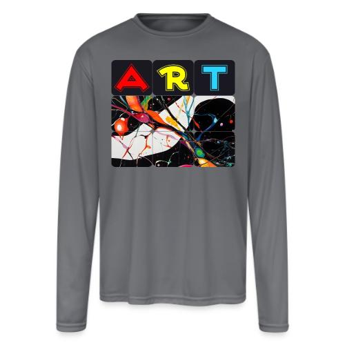 Art in Motion: Color Unleashed - Men's Moisture Wicking Performance Long Sleeve T-Shirt