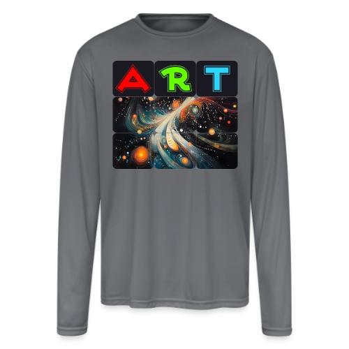 Swirls of Colorful Art - Men's Moisture Wicking Performance Long Sleeve T-Shirt