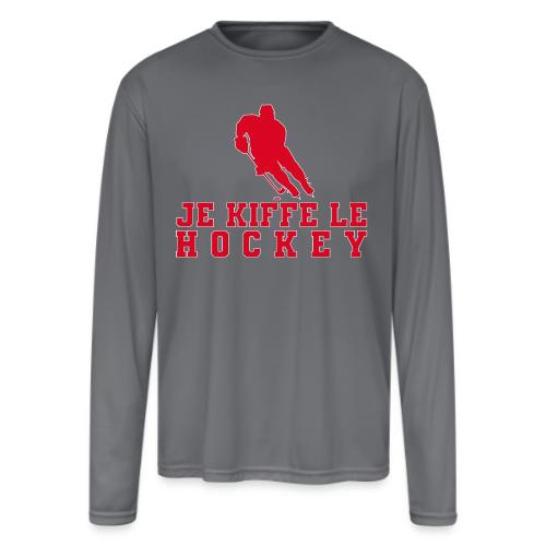 I love hockey - Men's Moisture Wicking Performance Long Sleeve T-Shirt