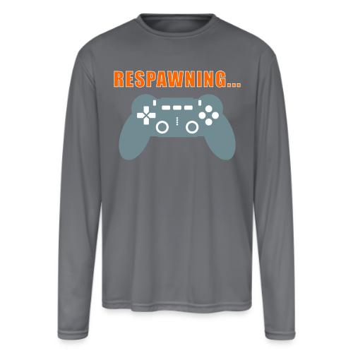 Respawning Gamer Controller Design - Men's Moisture Wicking Performance Long Sleeve T-Shirt