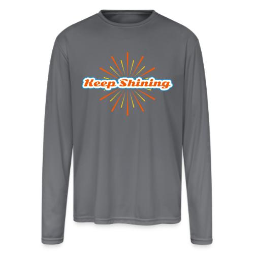 Keep Shining: Radiant Energy Design - Men's Moisture Wicking Performance Long Sleeve T-Shirt