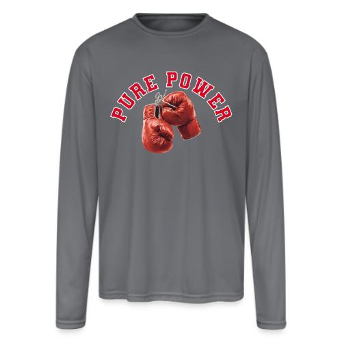 Boxing: Pure Power Punch - Men's Moisture Wicking Performance Long Sleeve T-Shirt