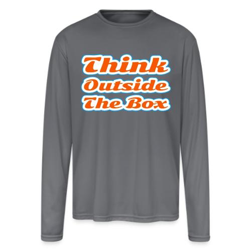 Think Outside the Box — Creative Mindset Script - Men's Moisture Wicking Performance Long Sleeve T-Shirt