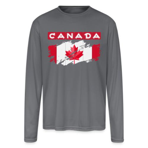 Canada, Inspired by the Canadian flag - Men's Moisture Wicking Performance Long Sleeve T-Shirt