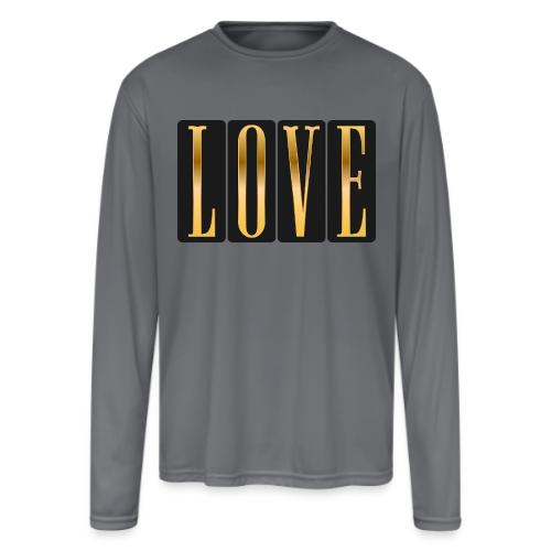Golden Love - Men's Moisture Wicking Performance Long Sleeve T-Shirt