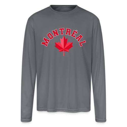 Montréal with maple leaf - Men's Moisture Wicking Performance Long Sleeve T-Shirt