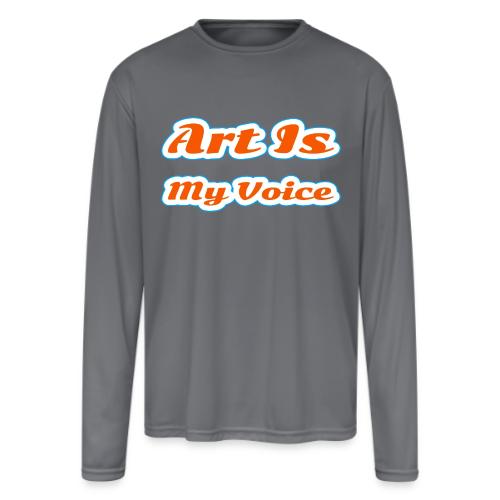 Art Is My Voice — Express Yourself Script - Men's Moisture Wicking Performance Long Sleeve T-Shirt